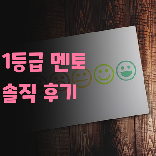 퍼스널 멘토링, 도대체 뭐가 좋길래? 1등급 멘토의 솔직 후기!
