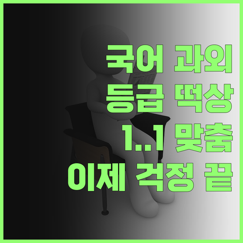 국어, 혼자 끙끙 앓지 마! 1:1 맞춤 과외로 등급 떡상각?!