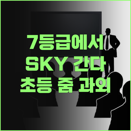 국어 7등급에서 SKY 간 멘토의 초등 줌 과외!
