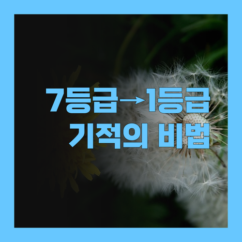 인천 서구 학생 주목! 모의고사 7등급에서 1등급, 비법 전수!