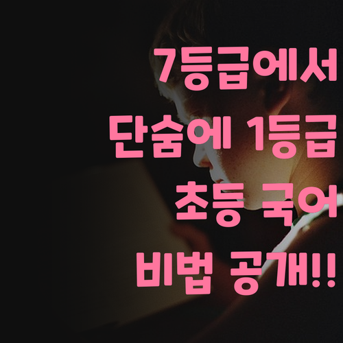 김포 초등 3학년 국어, 7등급에서 1등급 멘토의 비법.. 궁금하죠?