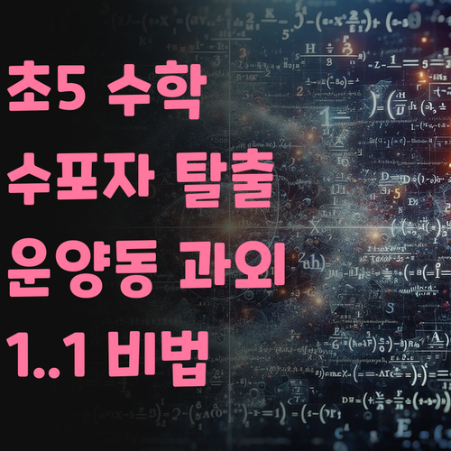 김포 운양동 초등 5학년, 1:1 수학 과외로 수포자 탈출?! 😎