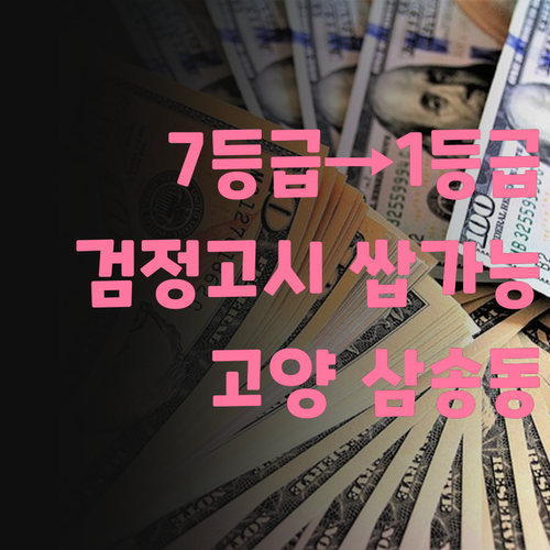 7등급에서 1등급 썰 푼다 고양 삼송동 검정고시 화상 과외로 쌉가능?