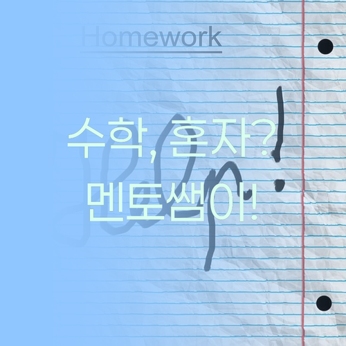 중학 수학, 혼자 끙끙 앓지 마! 멘토쌤이 있잖아.. 뿌잉!