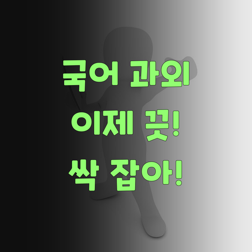 고등 국어 이제 걱정 끗! 1:1 화상 과외로 싹 잡아 부러..