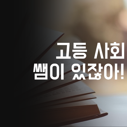 고등 사회, 혼자 끙끙 앓지 마! 퍼스널멘토 쌤이 있잖아!