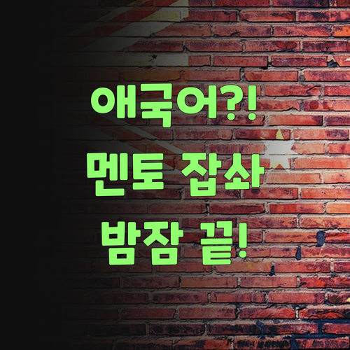 애 국어 때문에 밤잠 설친 학부모님덜, 퍼스널멘토 한번 잡솨봐..