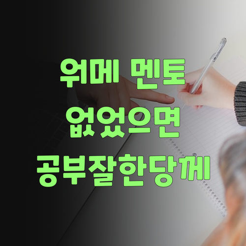 워메, 퍼스널멘토 없었으면 어쩔 뻔! 인자 혼자서도 공부 잘한당께..