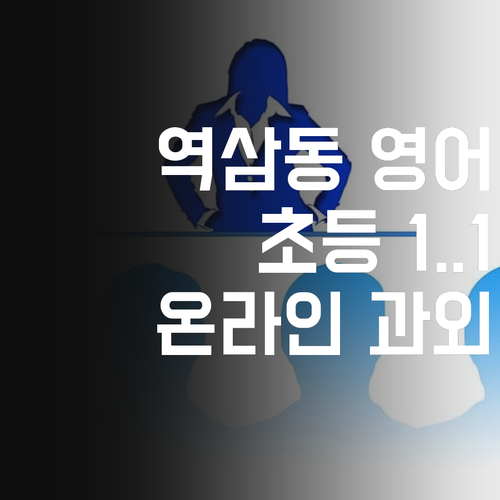 역삼동 초등 영어 고민? 온라인 1:1 과외로 확실하게 잡아드립니다!