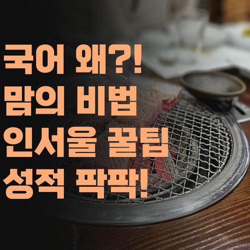 국어, 와 이리 어렵노?! 인서울 맘이 콕 짚어주는 맞춤 학습 비법!