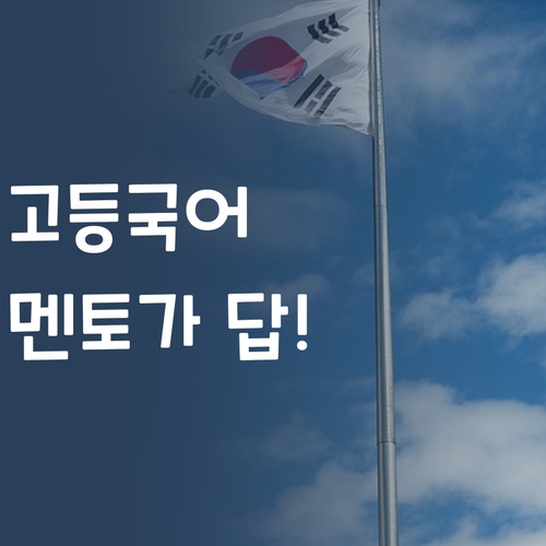 고등 국어, 혼자 끙끙 앓지 마세요! 퍼스널멘토가 답!