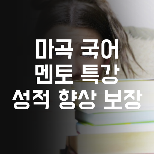 마곡 고등 국어, 멘토와 함께라면 두려울 게 없어!