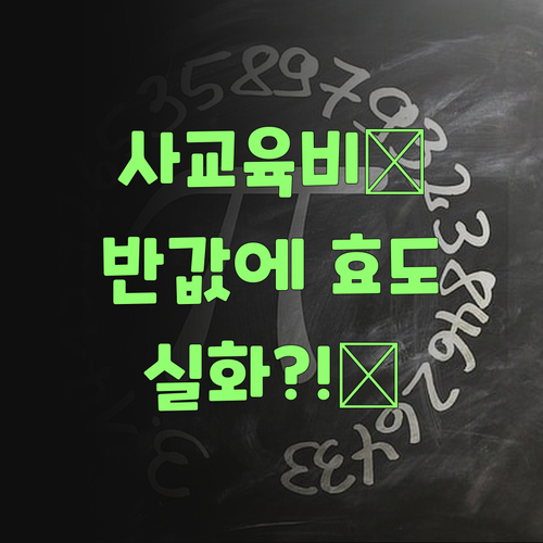 사교육비 아껴서 효도하세요! 퍼스널멘토 가격, 진짜 실화여?