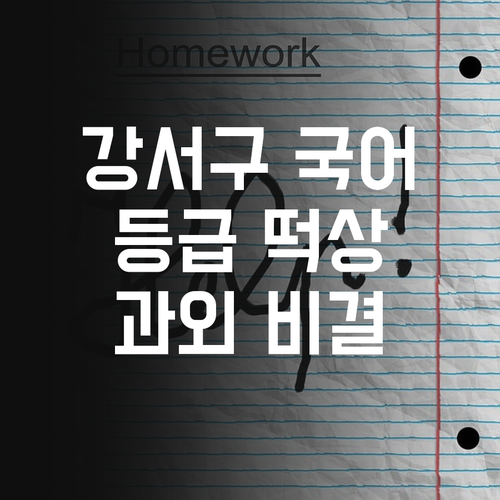 강서구 학생 필독 국어 과외로 등급 떡상하는 비결?