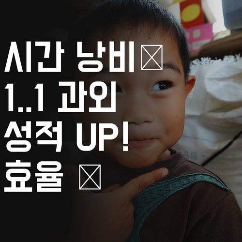 시간 낭비는 이제 그만! 효율적인 1:1 영어 화상 과외로 성적 UP!