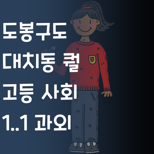 도봉구에서 만나는 대치동 퀄리티! 고등 사회 1:1 과외 비법 대방출