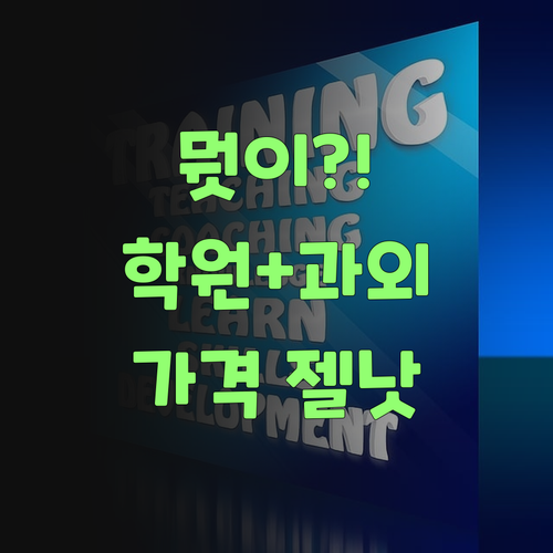뭣이?! 학원, 과외 장점만 쏙? 퍼스널멘토 가격이 젤 낫당께..