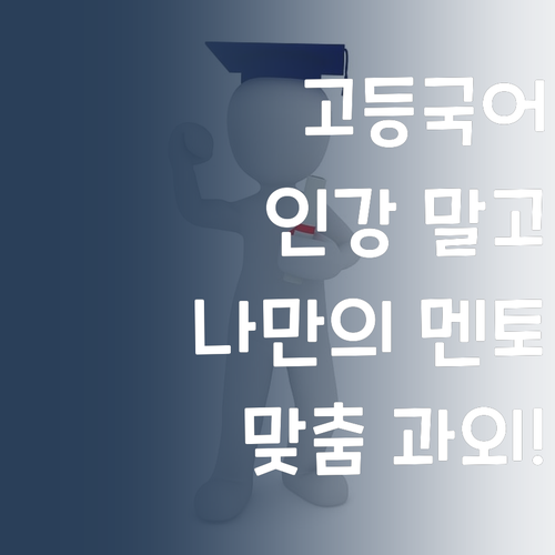 고등 국어, 인강 말고 멘토?! 나만의 맞춤 과외로 고고!