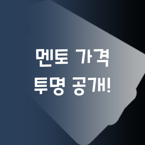 더 이상 '호갱'은 NO! 가격 투명한 퍼스널 멘토에서 똑똑하게 공부하자!