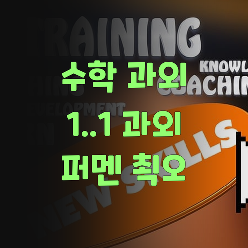 애들 수학, 1:1 과외가 답이여! 퍼스널멘토 쵝오..