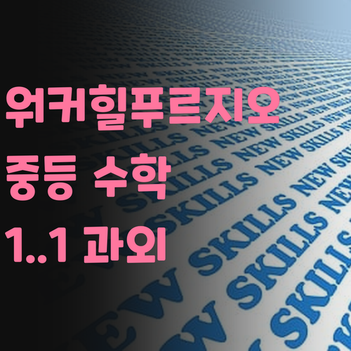 워커힐푸르지오 중등 수학, 이제 1:1 과외로 날아보자! 🚀