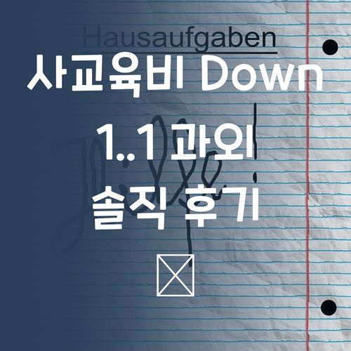 사교육비 부담 Down! 퍼스널멘토 1:1 화상과외 솔직 후기 💖