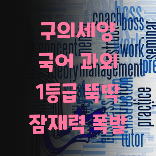 구의세양아파트 국어 과외, 너의 잠재력 폭발! 1등급 현실로!