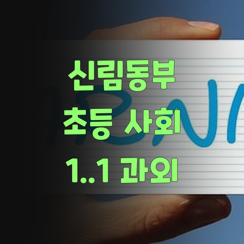 신림동부 초등 사회, 벼락치기는 이제 그만! 꾸준한 1:1 화상 과외로 실력 UP