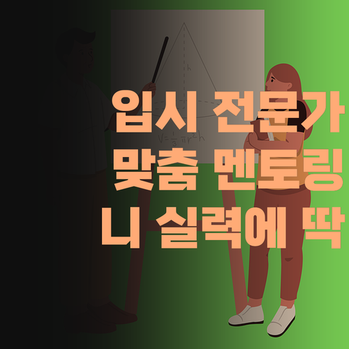 입시 전문가가 콕 집어준다! 퍼스널멘토, 니 실력에 딱 맞는 멘토링!