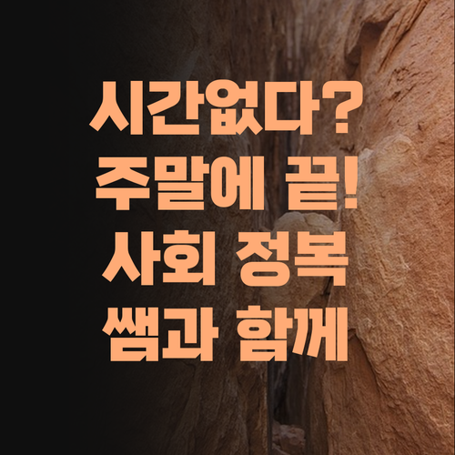 시간 없다는 핑계는 이제 그만! 퍼스널멘토 쌤과 주말 사회 정복하자!..