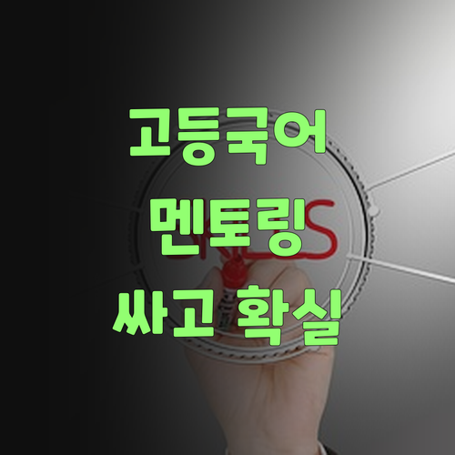 고등 국어, 퍼스널멘토로 싸게, 제대로 잡아보소..