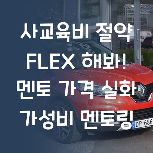 사교육비 아껴서 FLEX 해! 퍼스널멘토 가격 실화?