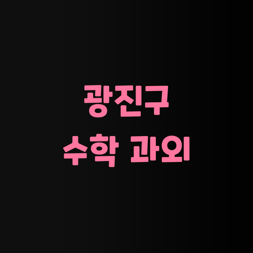 광진구 광장신동아, 수학 꽉 잡아줄 멘토 여기 있어! 너만을 위한 1:1 과외!