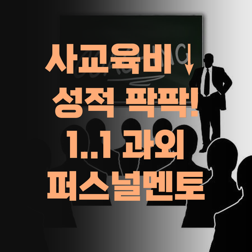 사교육비 부담 이제 그만! 퍼스널멘토 1:1 과외로 성적 팍 올려준다 아이가! ..