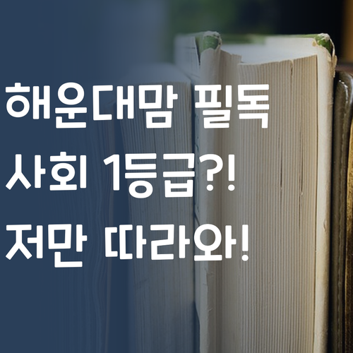 해운대 맘 주목! 퍼스널멘토로 사회 1등급 만들기, 저만 따라와요! 😉