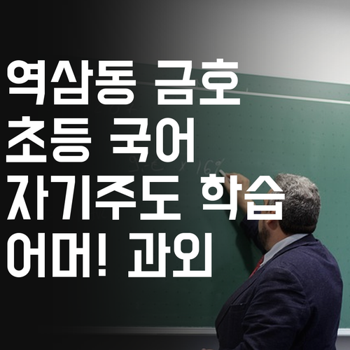 역삼동 금호어울림 초등, 국어 과외로 자기주도 학습까지? 어머!