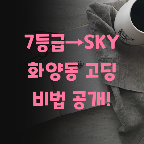 화양동 고딩 주목! 7등급에서 SKY 간 썰, 지금 바로 공개!