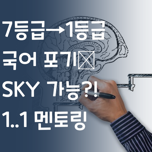 국어 7등급 탈출 비법! 1:1 멘토링이면 나도 SKY?