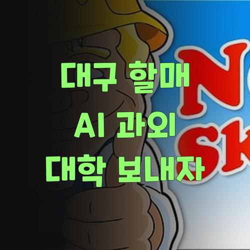 대구 할매가 쏜다! AI 과외로 우리 손주 대학 보내자..