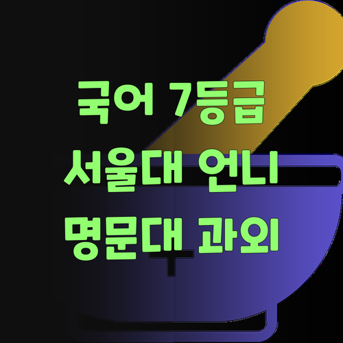 서울대 언니의 1:1 국어 과외! 너도 7등급 탈출하고 명문대 가보자!