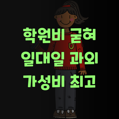 영어 학원비 아껴서 맛있는 거 사 묵자! 1:1 과외가 최고여, 진짜!..