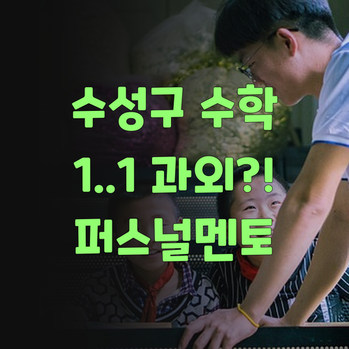 대전 수성구 초등 수학, 이 가격에 1:1 과외? 퍼스널멘토 아니면 엄두도 못 낸당께..