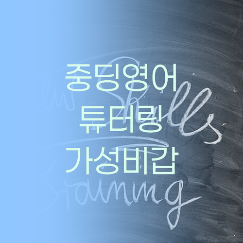 중딩 영어, 돈 낭비 시간 낭비 No! 가성비 갑 튜터링! 🤗