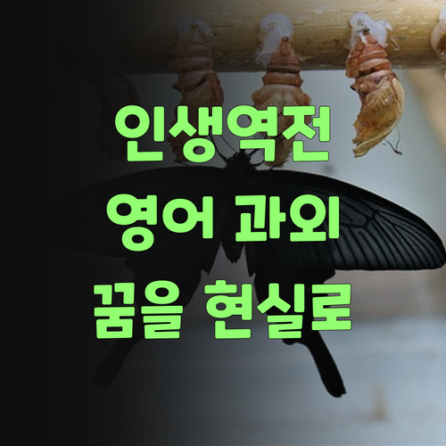 인생 역전 1:1 영어 과외로 꿈을 현실로 만들자