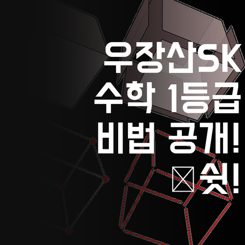 우장산SK뷰 맘들 주목! 😉 우리 애 수학 1등급 비법, 쉿!🤫