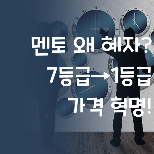 퍼스널 멘토, 왜 혜자? 7등급→1등급 비결, 가격 혁명!