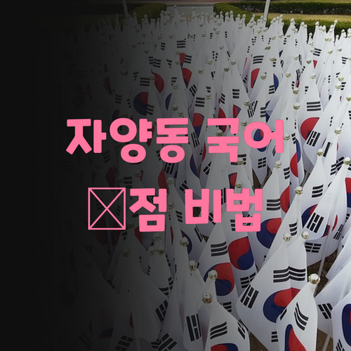 자양동 고등 국어, 💯점 만점💯 비법! 멘토만 따라오세요😜