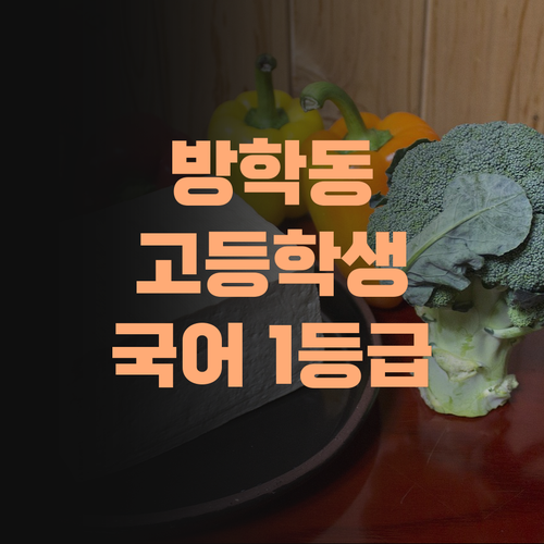방학동 고등학생 필독! 국어 1등급 받는 비법? 쌤만 따라오면 문제없데이! 자신있데이..