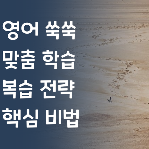 영어 실력 쑥! 맞춤 학습 & 복습 전략!