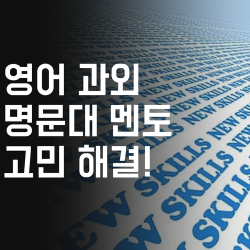 명문대 멘토의 1:1 영어 과외! 염창동아3차 학생, 영어 고민 끝!